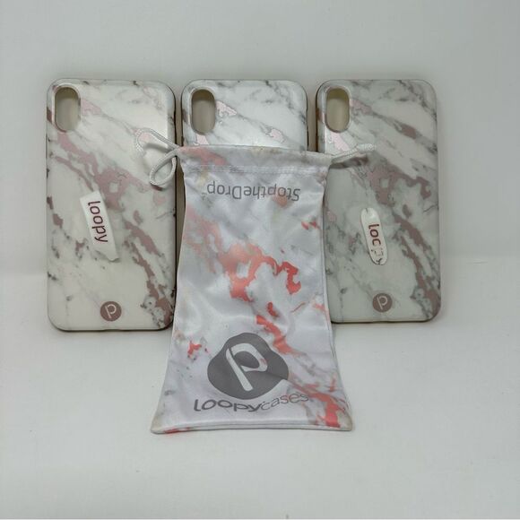 Loopy Case Bundle (3) Marble Rose Gold Phone Cases for Iphone XS Max - Picture 1 of 6